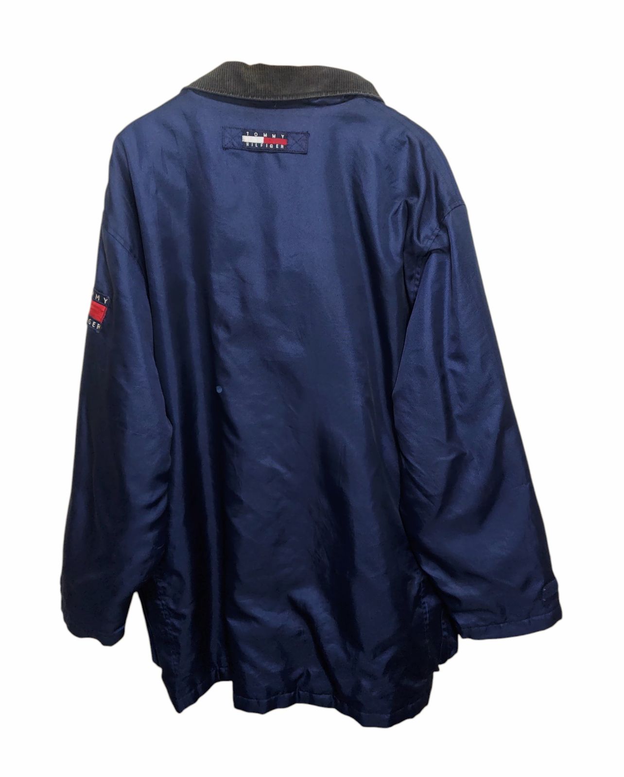 90s TOMMY HILFIGER トミーヒルフィガー ナイロンコート ネイビー