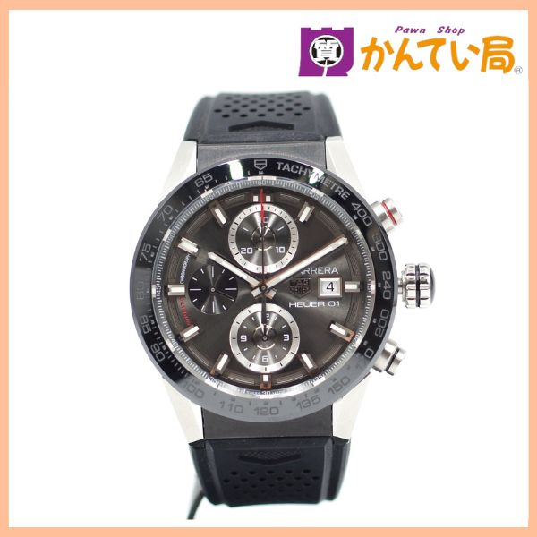 タグホイヤー TAG Heuer カレラ キャリバー ホイヤー01 CAR201W キャリバー01 クロノグラフ メンズ 腕時計 デイト ブラック オートマ 自動巻き ウォッチ Carrera