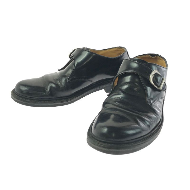 【品】REGAL リーガル SINGLE MONK STRAP LEATHER SHOES BLACK JU16 シングル モンク ストラップ レザーシューズ 靴 【164-260214-rt-08-tag】