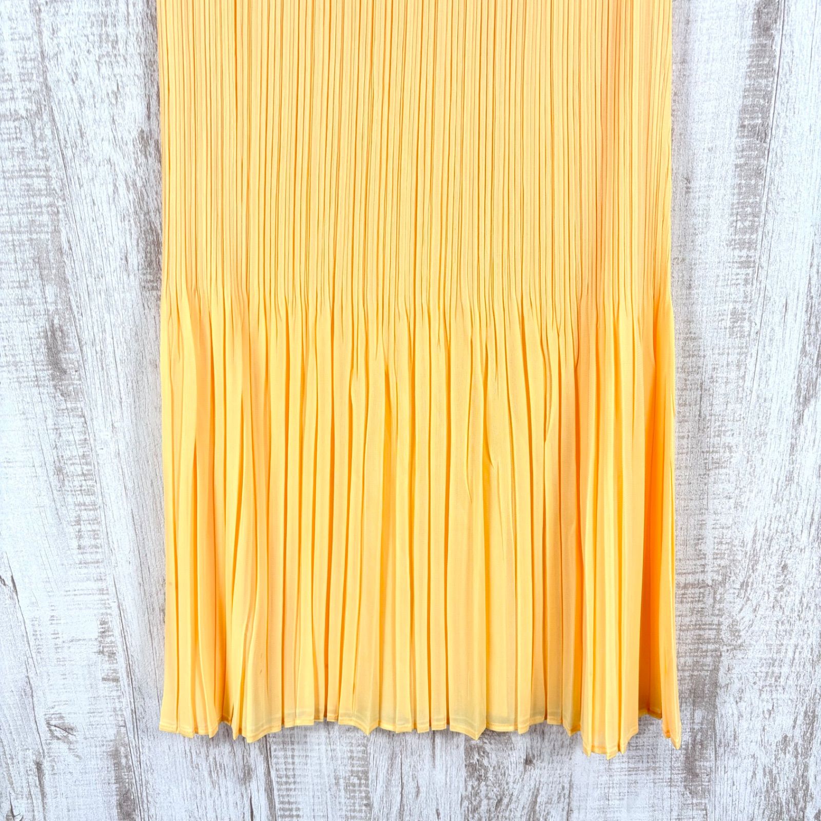 ISSEY MIYAKE プリーツ フレアスカート イエロー ISSEY MIYAKE PLEATS PLEASE イッセイミヤケ プリーツプリーズ