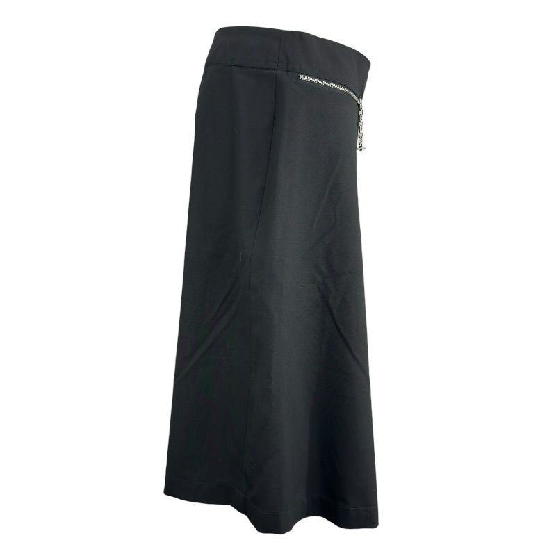 エルメス HERMES シェーヌダンクル金具スカート ブラック ウール