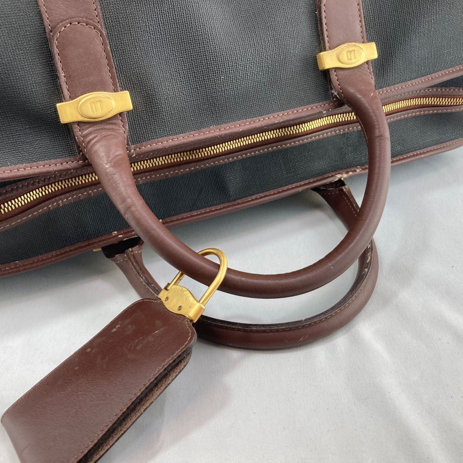 美品】dunhil ダンヒル ボストンバッグ 旅行バッグ ブラック ブラウン