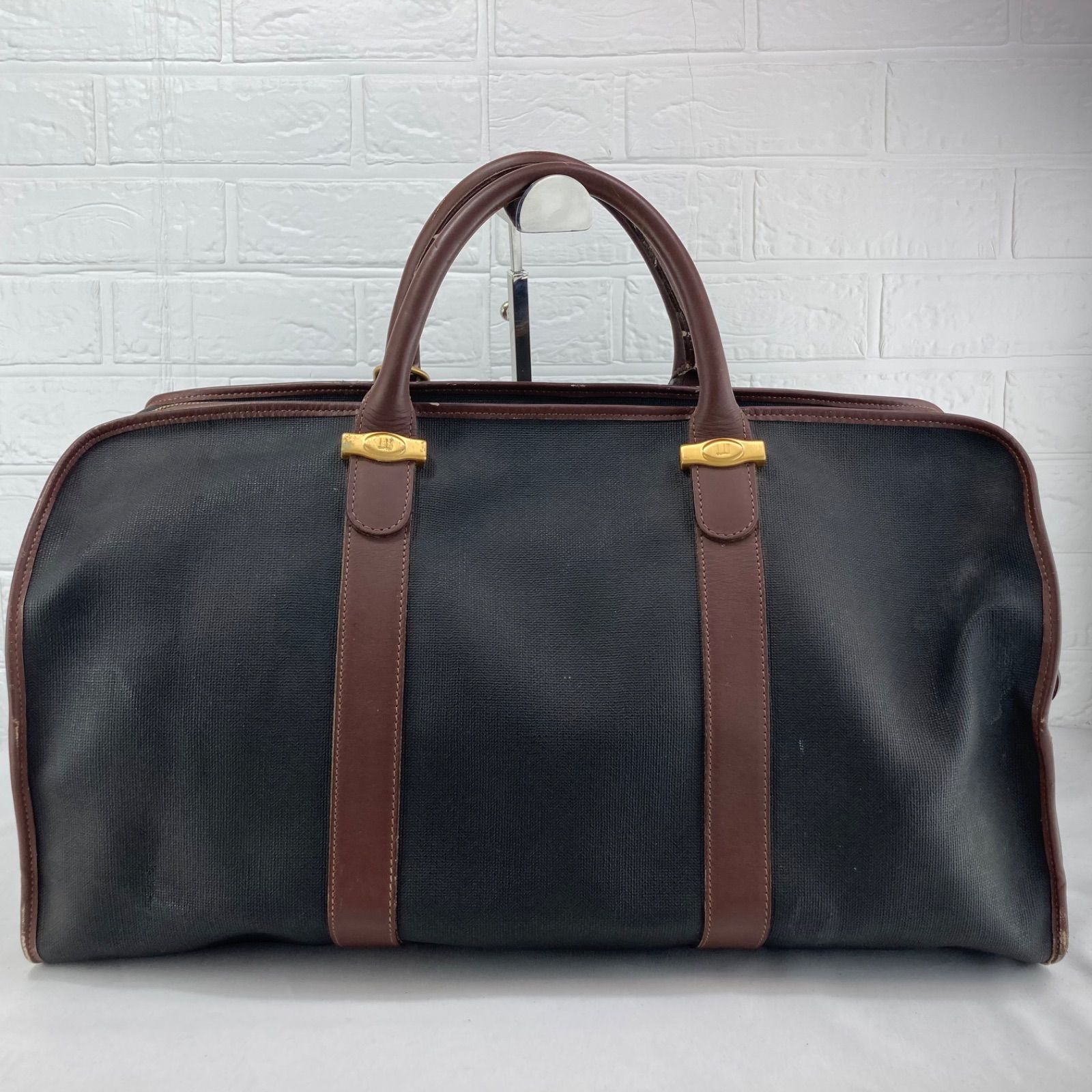 美品】dunhil ダンヒル ボストンバッグ 旅行バッグ ブラック ブラウン