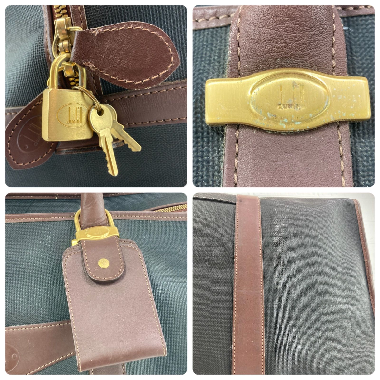 美品】dunhil ダンヒル ボストンバッグ 旅行バッグ ブラック ブラウン