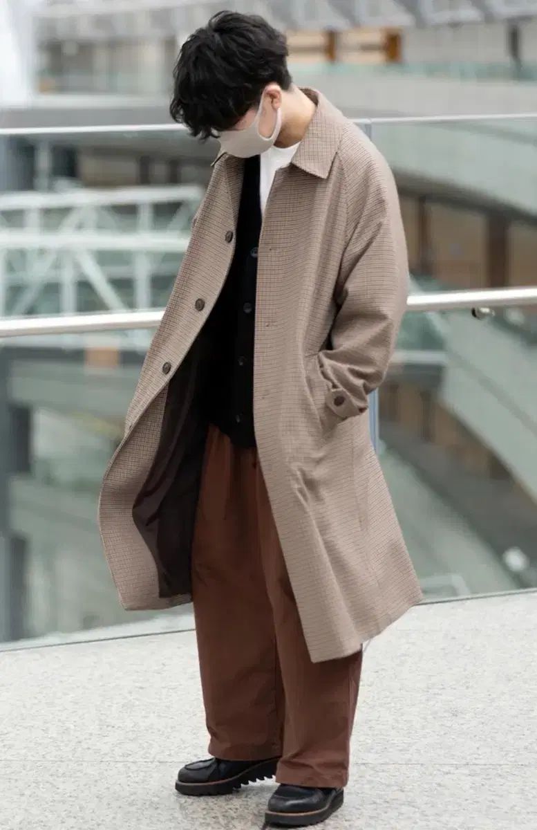 新品同様 GU ジーユー UNIQLO ユニクロ ハウンドトゥース CHECK オーバーサイズ コート メンズ M