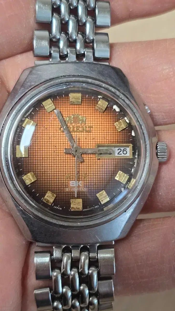 ORIENT SK オレンジ版 ヴィンテージ メンズ 腕時計