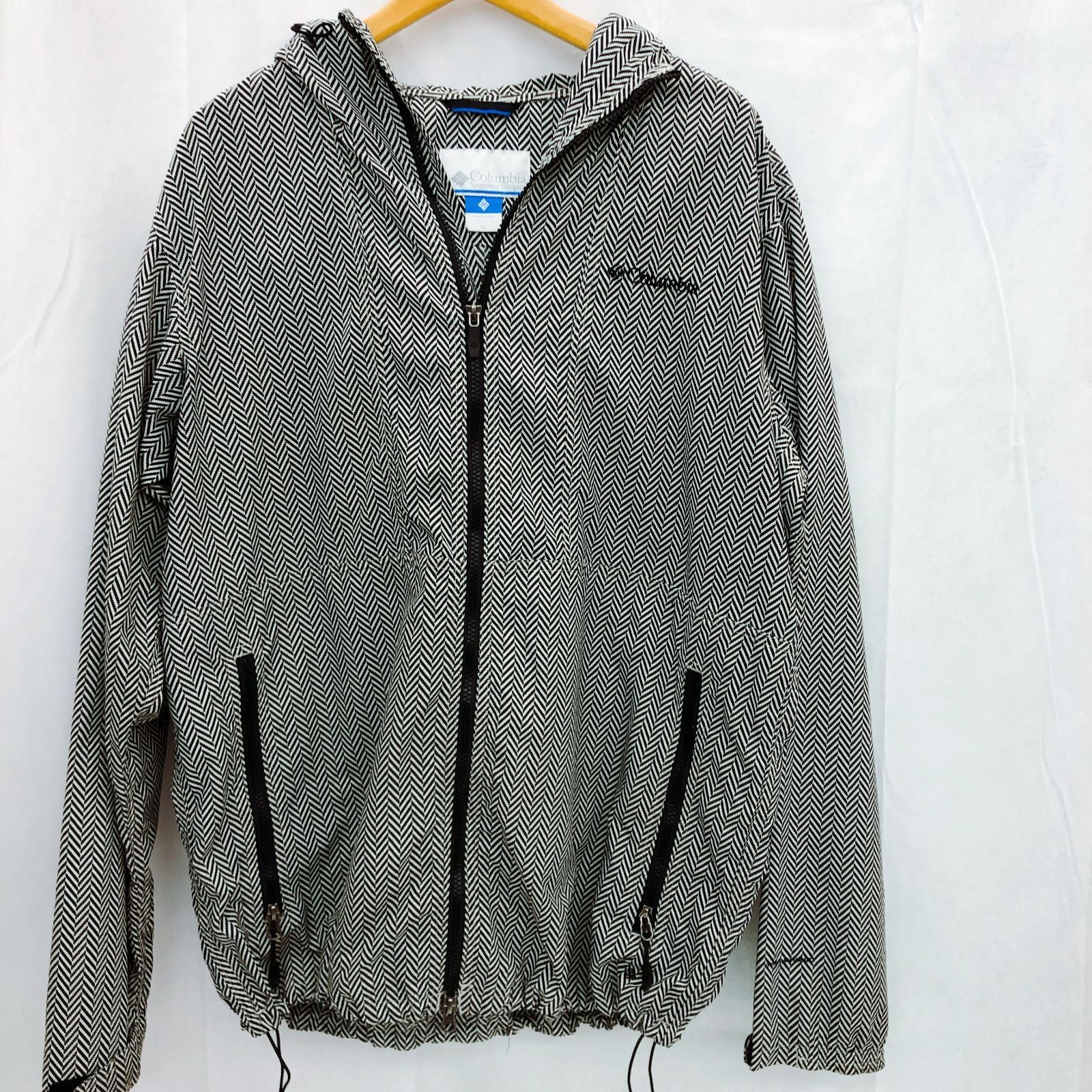 Columbia コロンビア マウンテンパーカー ヘリンボーン柄 グレー XL 