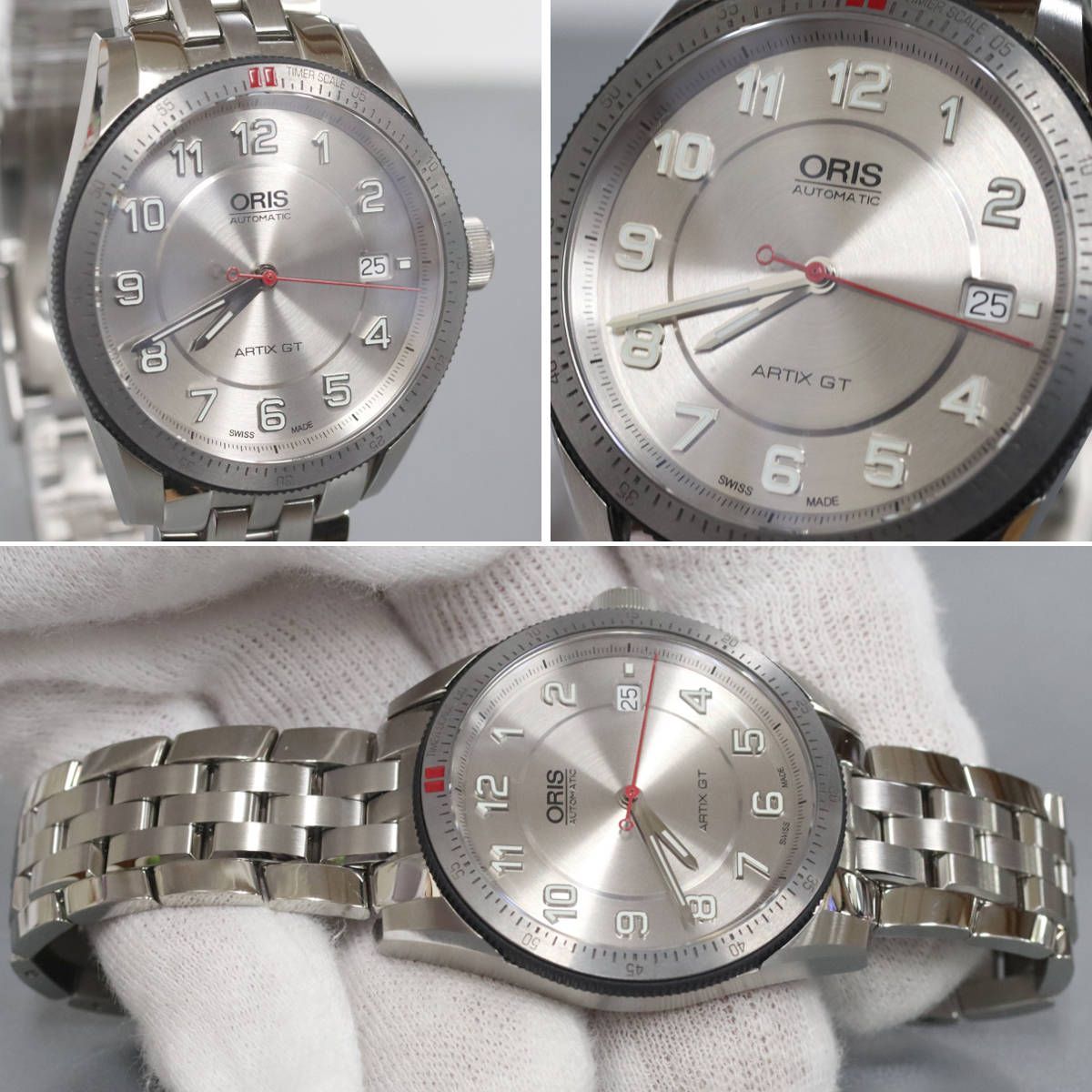  オリス アーティックス GT デイト 01 733 7671 4461-07 8 18 85 シンプルコーデ 自動巻き時計 腕時計(アナログ)