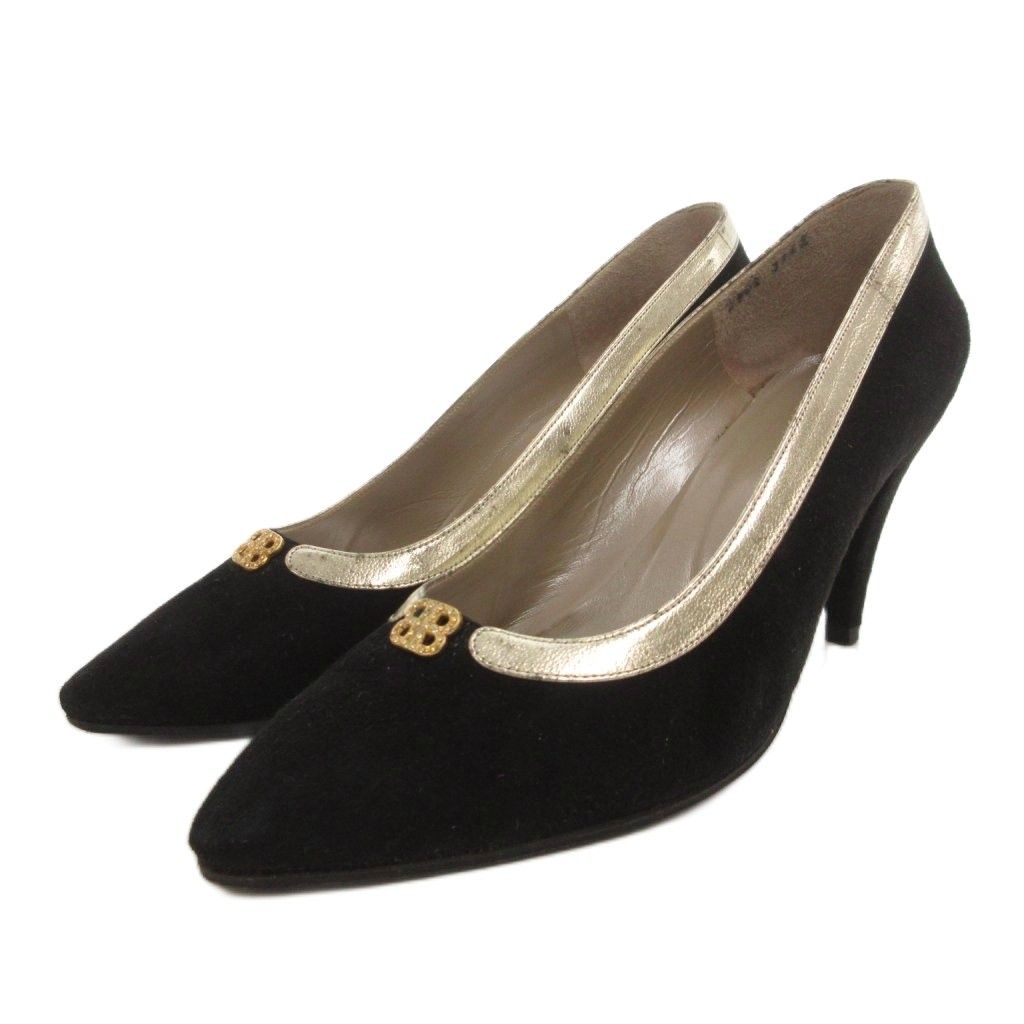 バレンシアガ BALENCIAGA パンプス ポインテッドトゥ ヒール スエード