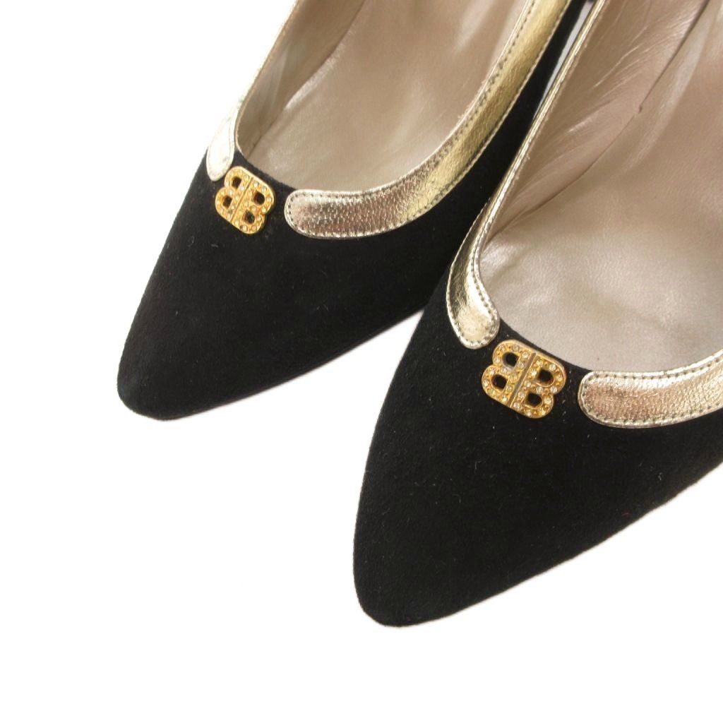 バレンシアガ BALENCIAGA パンプス ポインテッドトゥ ヒール スエード