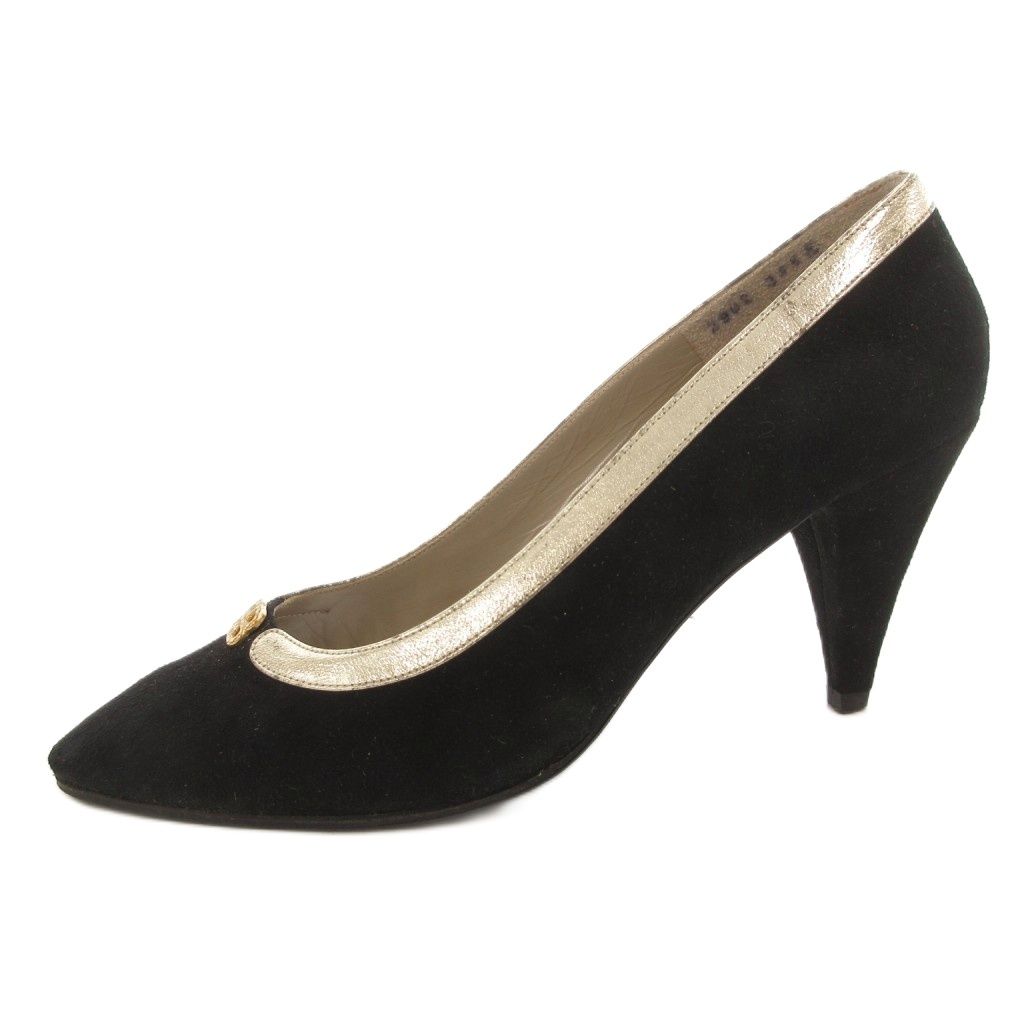 バレンシアガ BALENCIAGA パンプス ポインテッドトゥ ヒール スエード