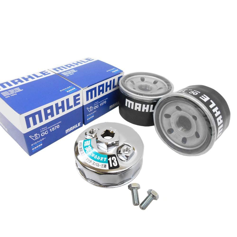 【 オイルフィルター 2個＆ フィルターレンチ 1個】 スズキ マツダ 三菱 日産 アルト エブリイ キャリイ ジムニー スイフト スペーシア ソリオ ハスラー ラパン ワゴンR クリッパー キャロル スクラム マーレ OC1570×2 FR-651