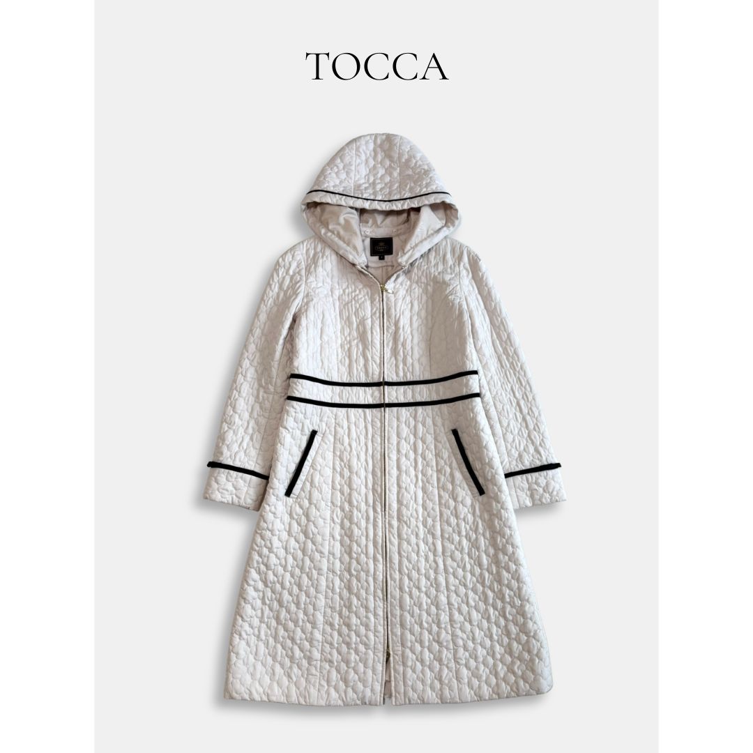◇サイズ 4◇ TOCCA トッカ LAURA キルティングロングコート フード付 