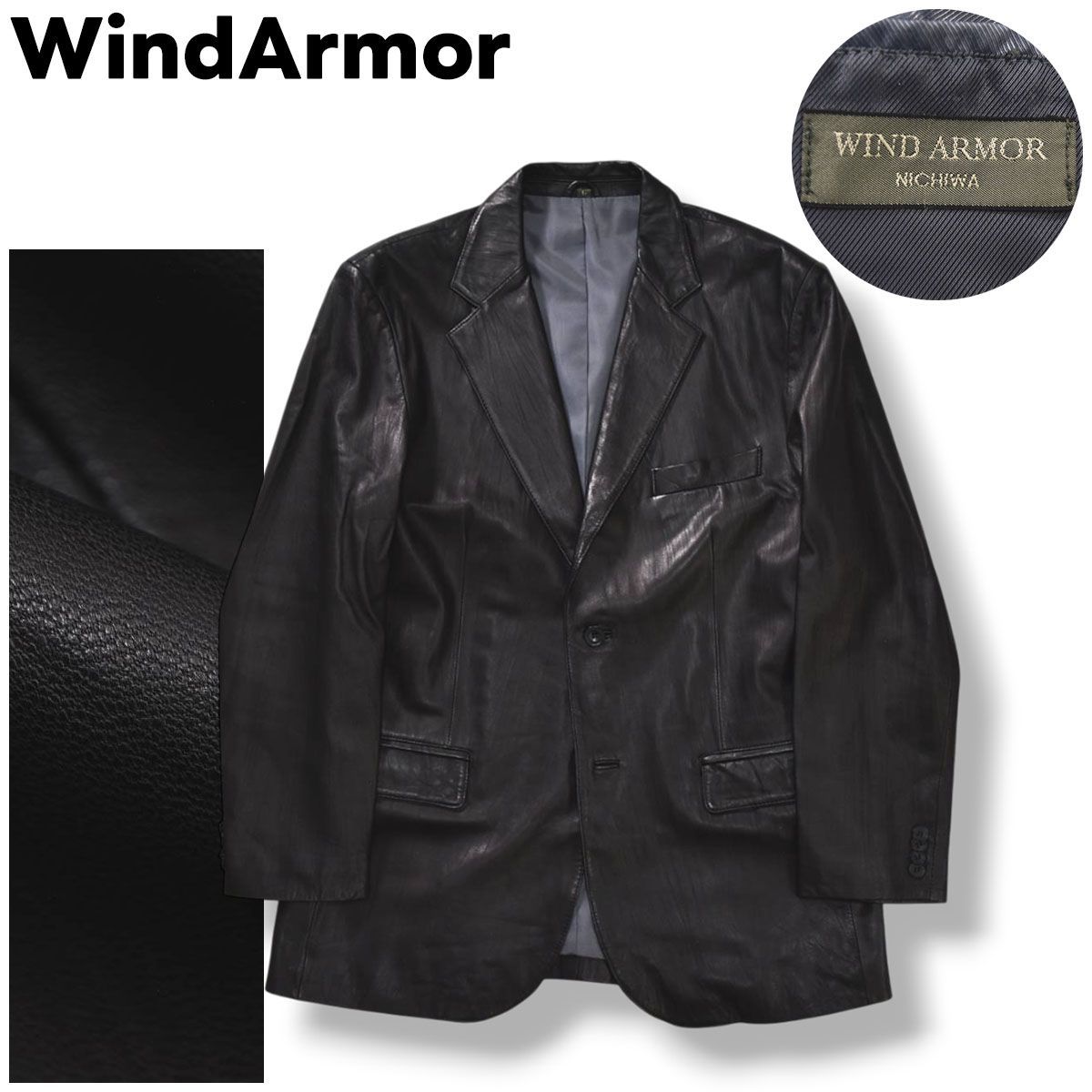 美品】 ウィンドアーマー ニチワ WindArmor NICHIWA 羊革 ラム レザー 