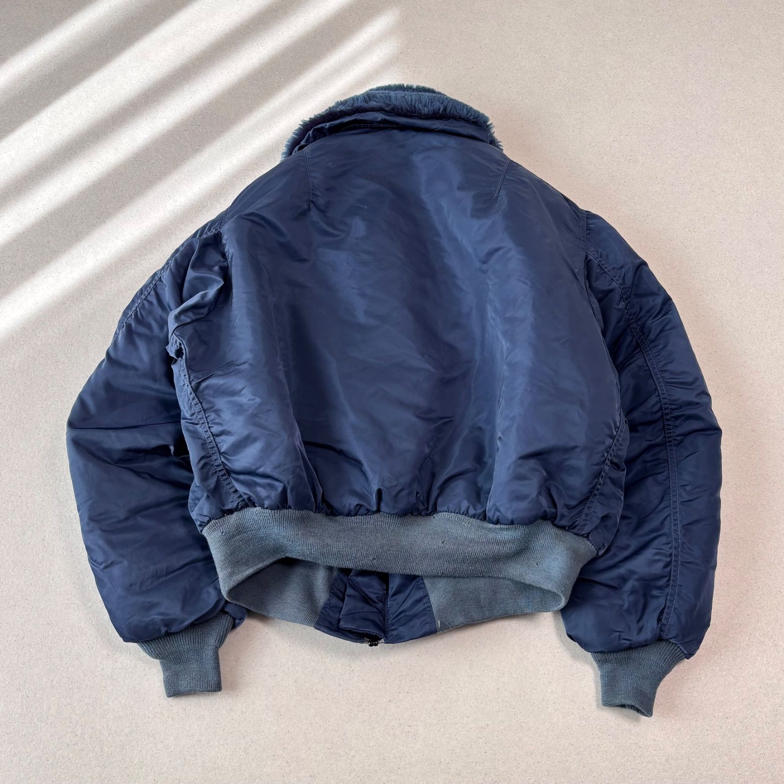 50s復刻 アルファインダストリーズ Vintage B-15C ID USA製 50s 復刻 ALPHA INDUSTRIES flight jacket TYPE B-15C XL navy