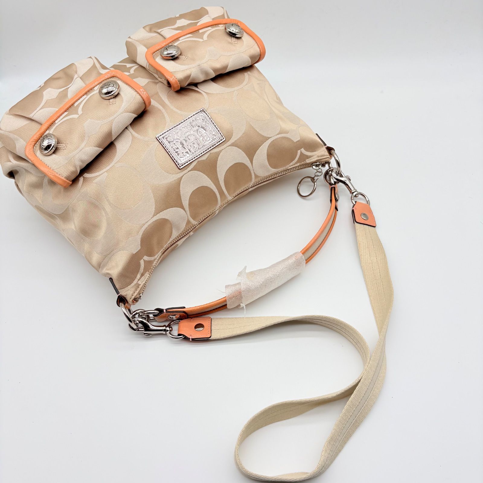 良品✨】COACH Y2K POPPY 2WAY shoulderbag signature コーチ ポピー 