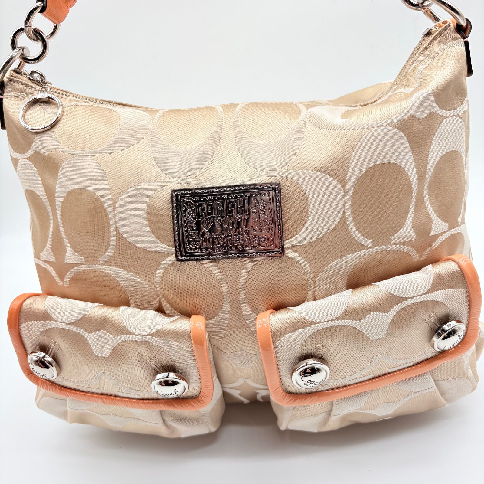良品✨】COACH Y2K POPPY 2WAY shoulderbag signature コーチ ポピー 