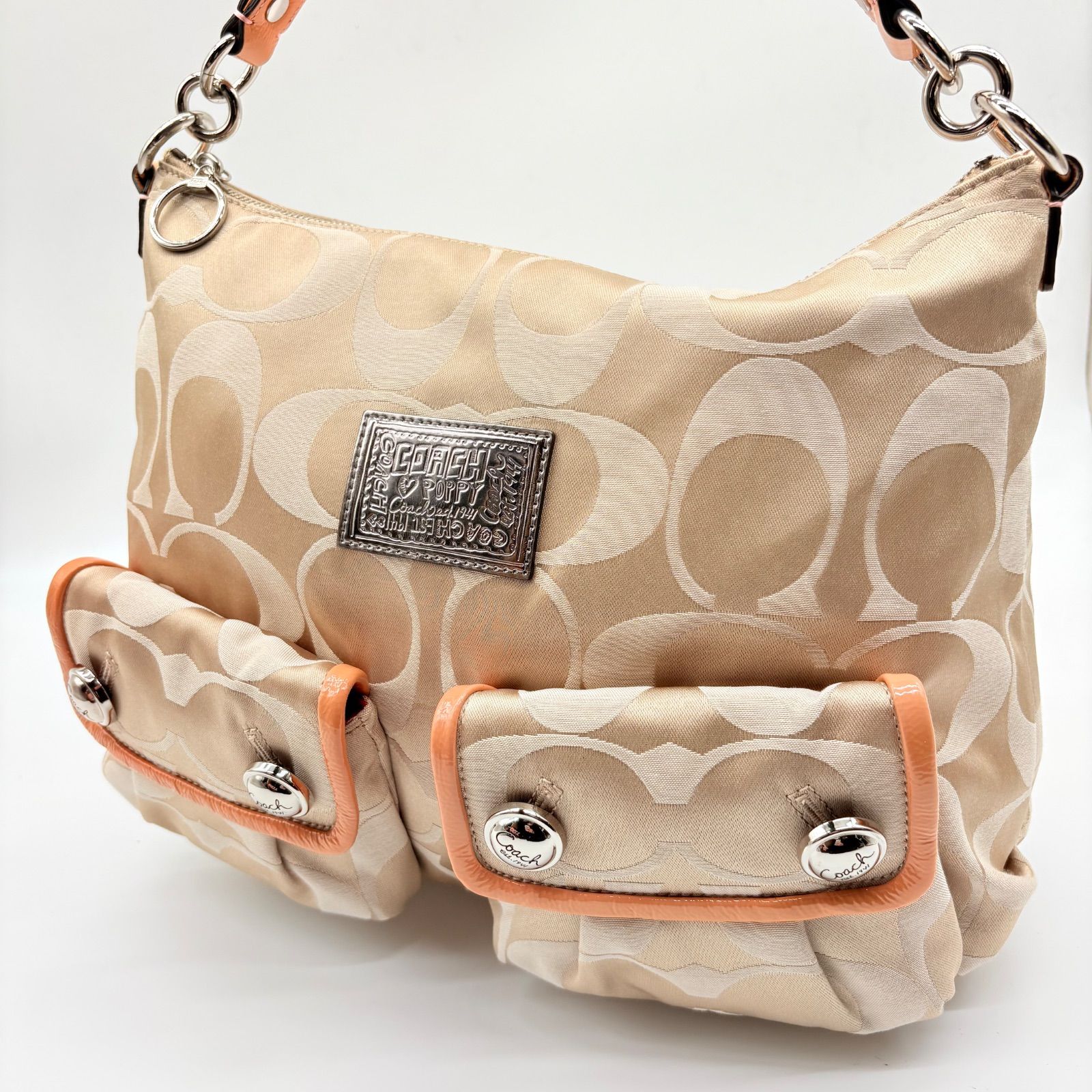 良品✨】COACH Y2K POPPY 2WAY shoulderbag signature コーチ ポピー