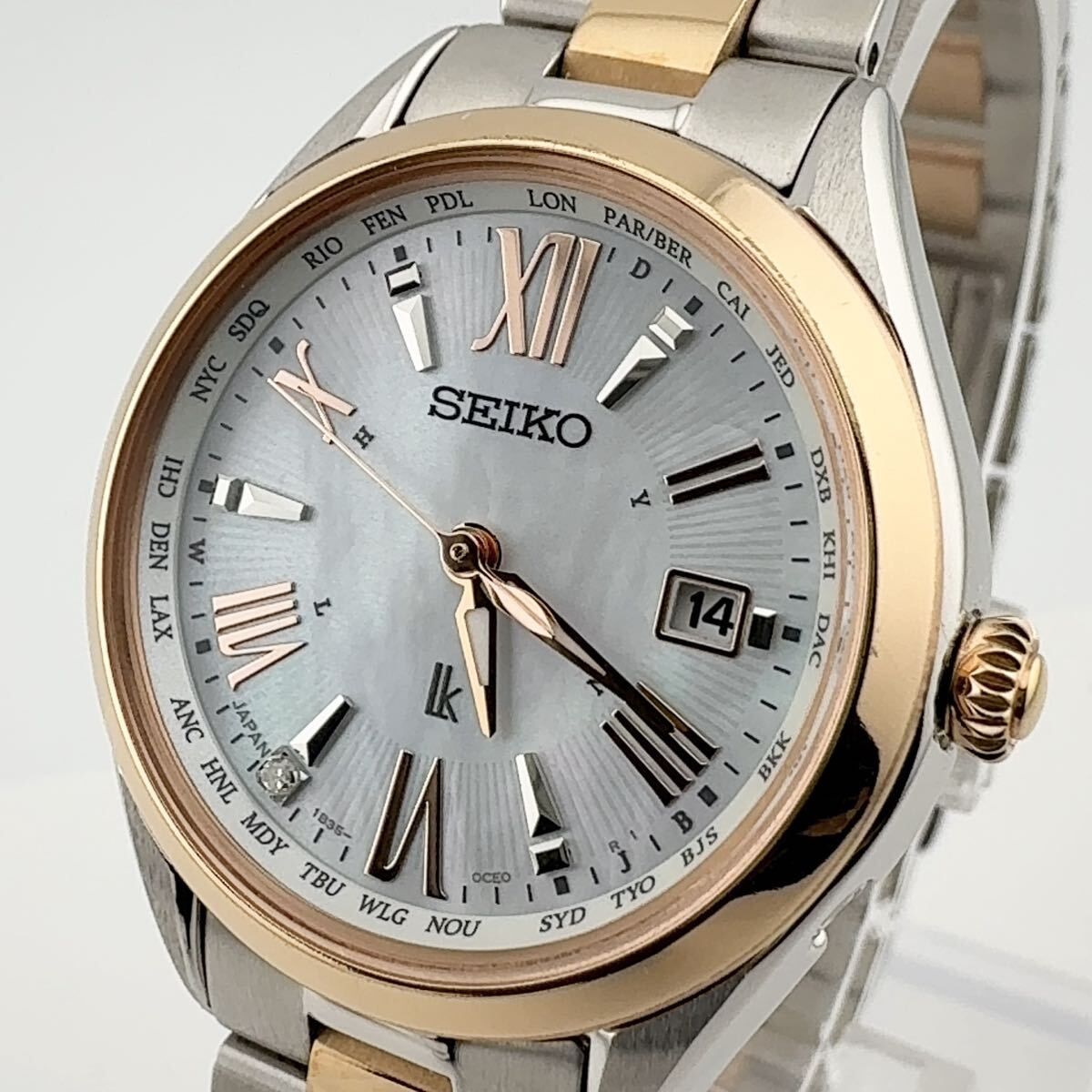 セイコー SEIKO レディース腕時計 稼働 電波ソーラー 磨き済み s2142 