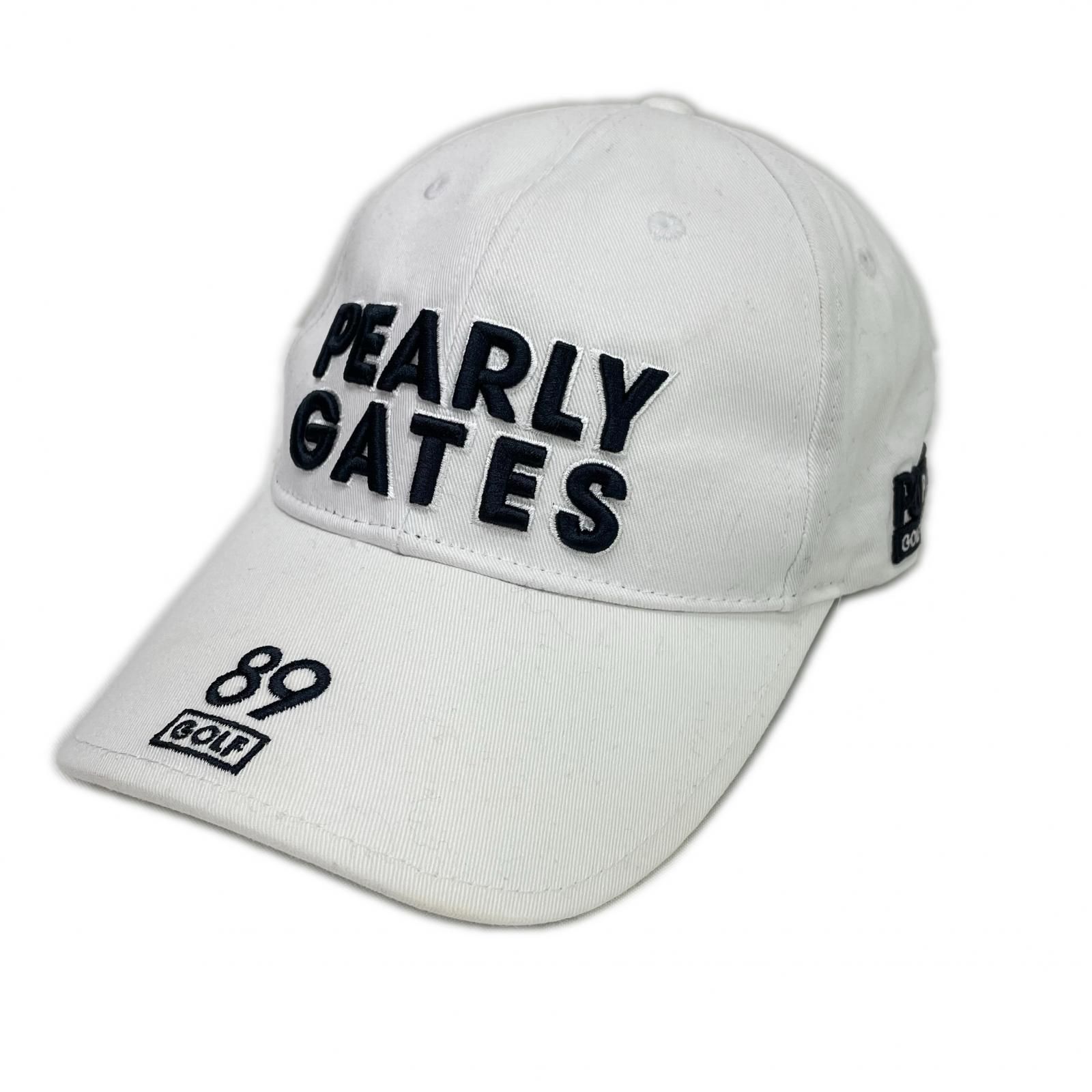中古 パーリーゲイツ PEARLY GATES キャップ フリー ホワイト×ネイビー 