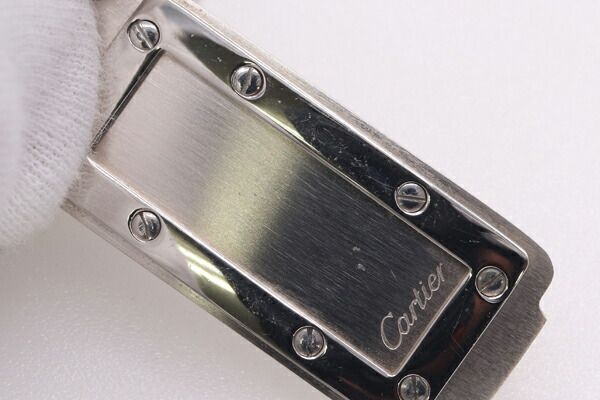 Cartier Santos Key Ring Stainless Steel Silver Used Ladies Menâ€™s