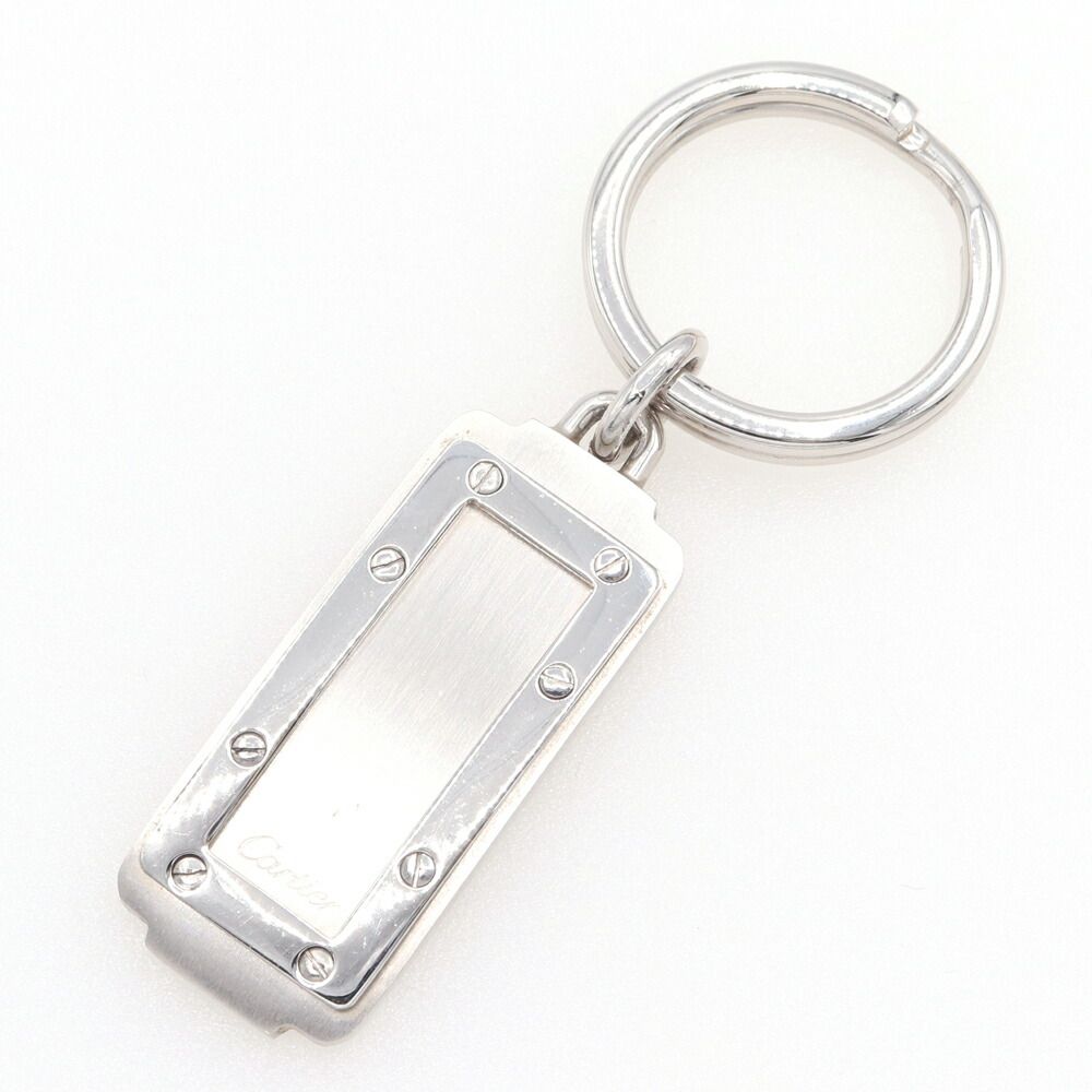 Cartier Santos Key Ring Stainless Steel Silver Used Ladies Menâ€™s