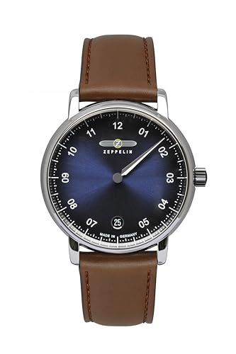 ZEPPELIN ツェッペリン メンズ ウォッチ New Captain s Line 8643-3 クォーツ 50m防水 ミネラルガラス ダークブルー文字盤 ステンレススチール 並行輸入品 彡