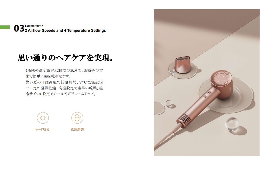 dreame (ドリーミー) Glory Uni ヘア ドライヤー 大風量 100-240V 海外