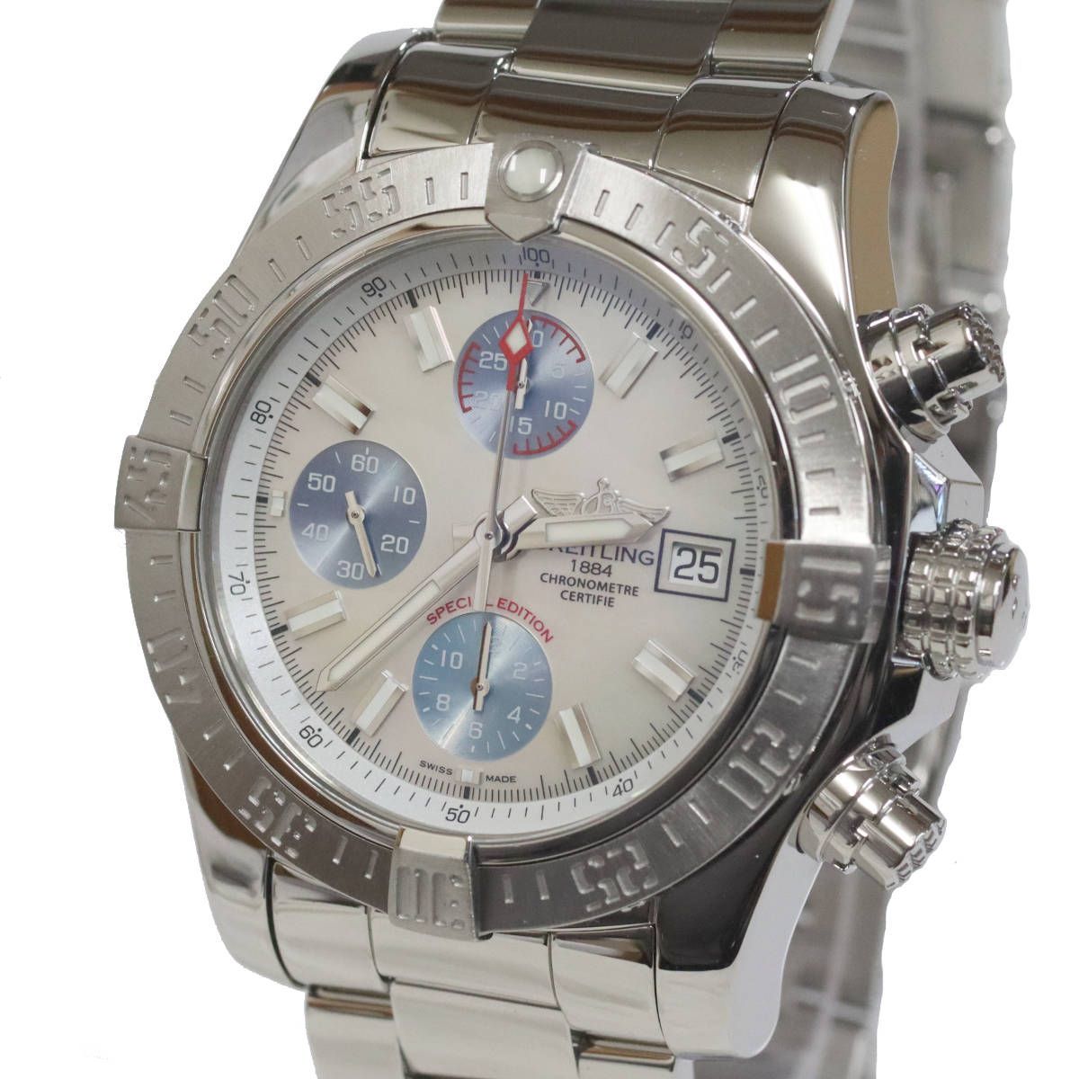 ブライトリング アベンジャーII クロノグラフ マザーオブパール 日本 A339AMPPSS A13381