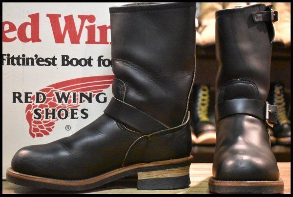 7D 箱付 良品 PT91プリント 94年】レッドウィング 2268 エンジニア 黒