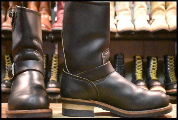 7D 箱付 良品 PT91プリント 94年】レッドウィング 2268 エンジニア 黒