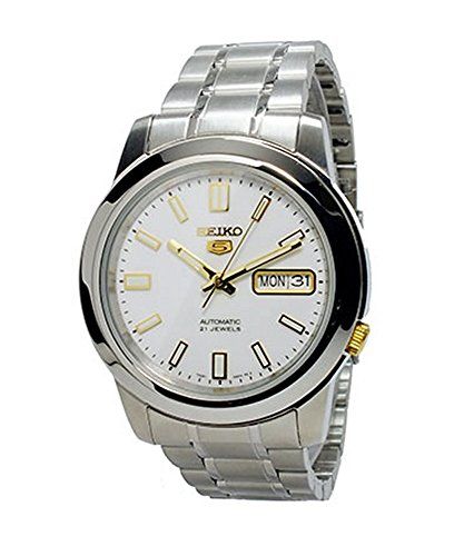 セイコー ファイブ SEIKO 5 自動巻き メンズ 腕時計 SNKK07K1 ホワイト x シルバー 並行輸入品 彡
