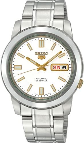 セイコー SEIKO ファイブ FIVE 自動巻き Automatic メンズ 腕時計 SNKK07K1 ホワイト 海外モデル 並行輸入品 彡