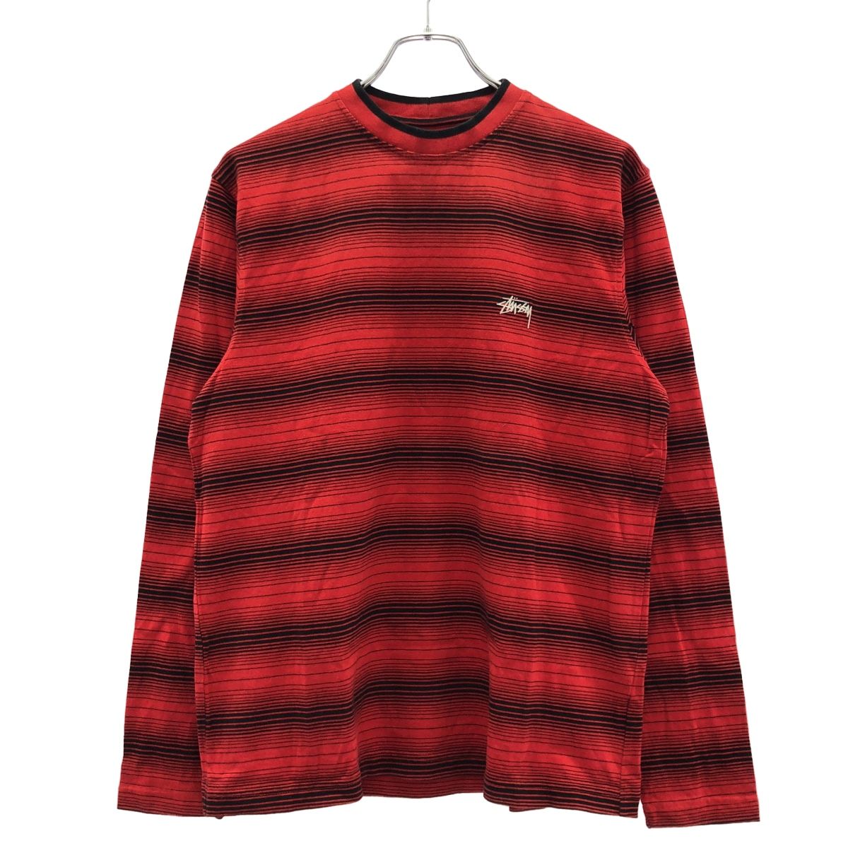 Stussy ステューシー ボーダーロングスリーブTシャツ 1140141 レッド