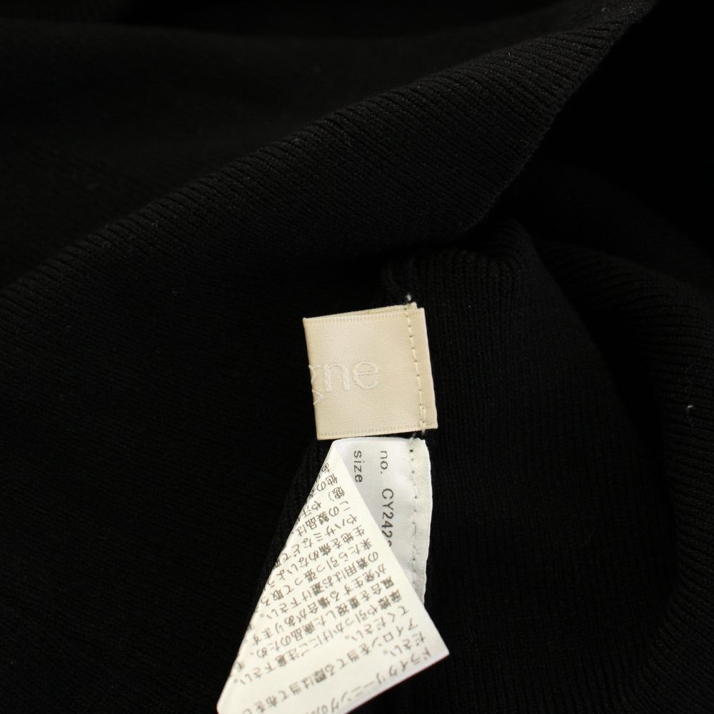 シーニュ Cygne オープンリボンニット セーター 長袖 1 黒 CY2422-03