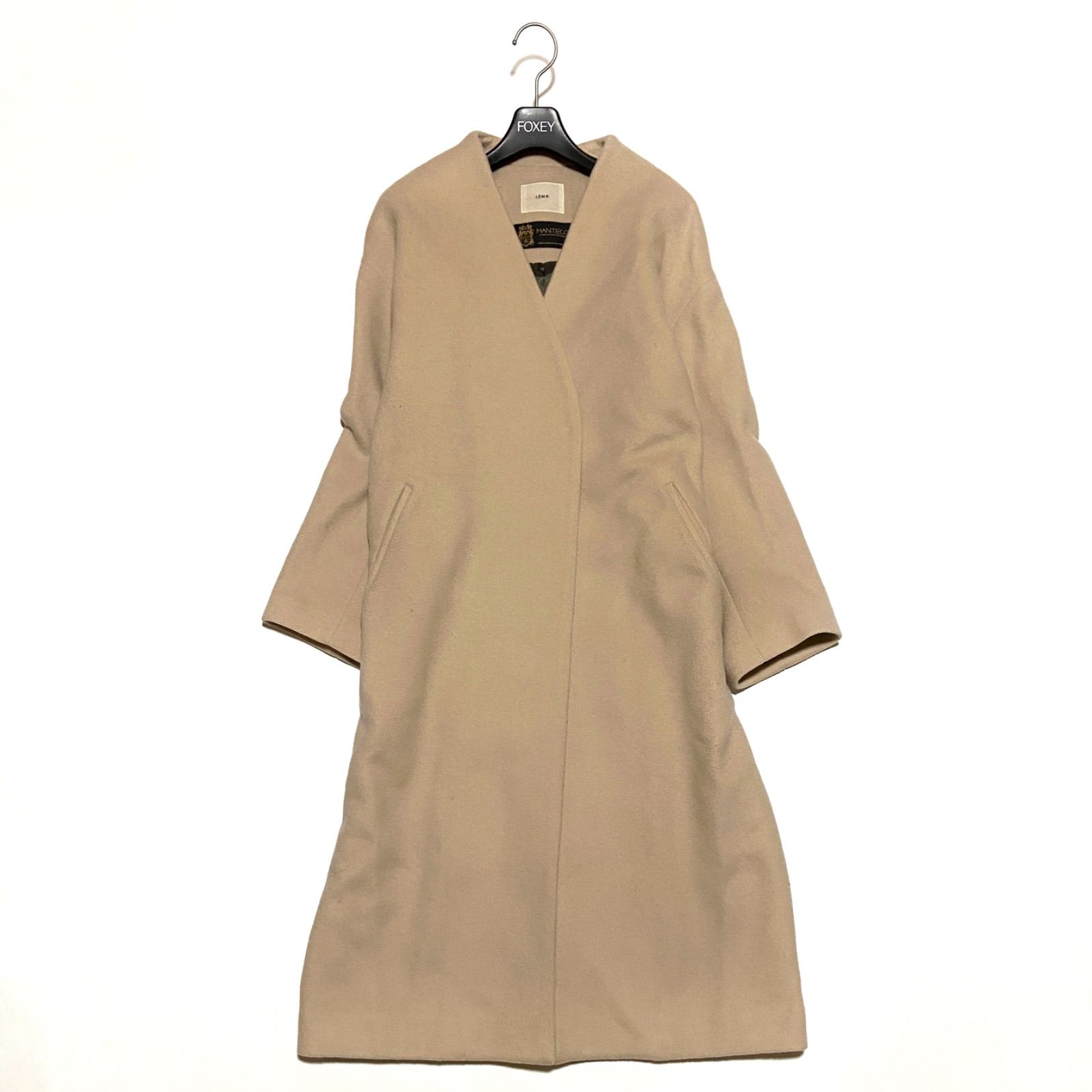 IENA MANTECO ノーカラーコート ロングコート38 日本製 IÉNA ベージュ 