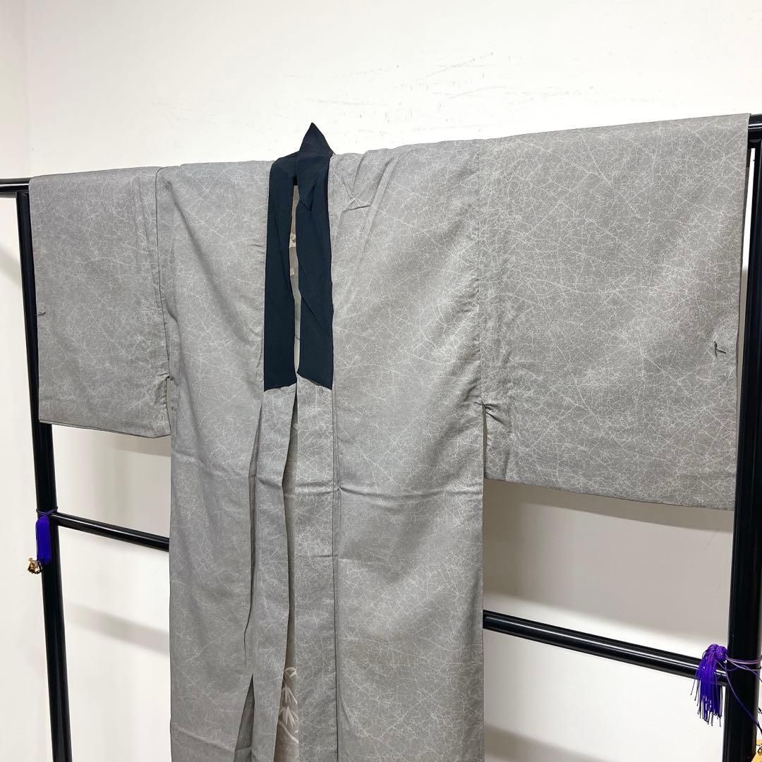 メンズ着物　長襦袢　洗える着物　氷割れ文様　虎　着物　011tz