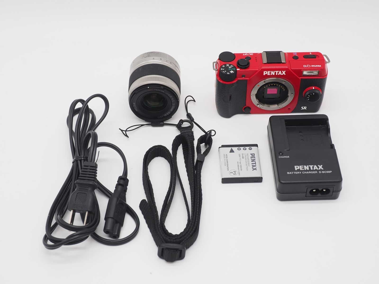 ペンタックス Pentax Q10 Red 12.4MP Digital Camera 02 Lens Kit 3161