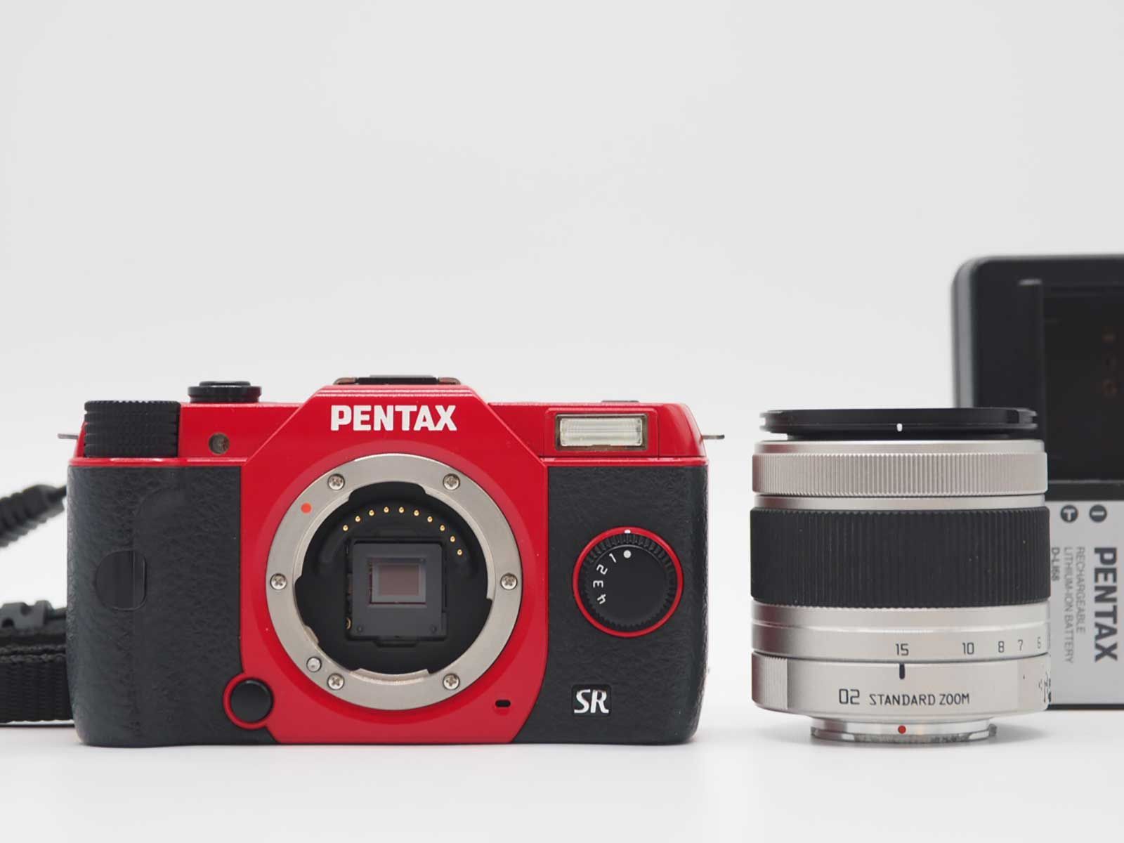 ペンタックス Pentax Q10 Red 12.4MP Digital Camera 02 Lens Kit 3161