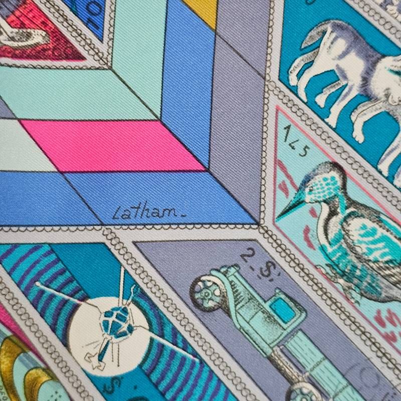 美品】エルメス カレ90 スカーフ 切手柄 文通 シルク グレー - メルカリ