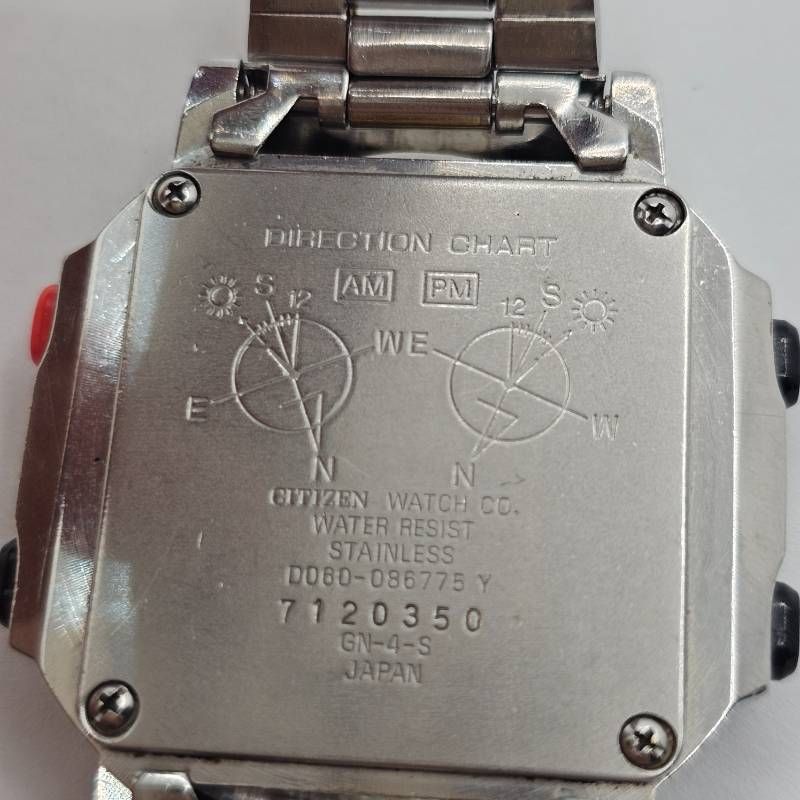 CITIZEN　アナデジテンプ　8988 稼働品 電池交換済】シチズン アナデジテンプ シルバー 8988 稼働品 希少