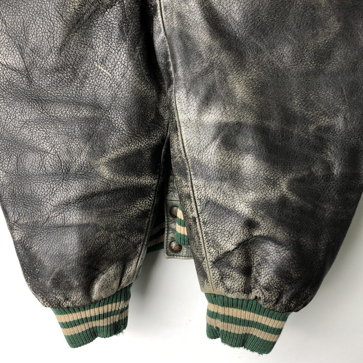 古着 90年代 Roots 中綿入り オールレザースタジャン バーシティ