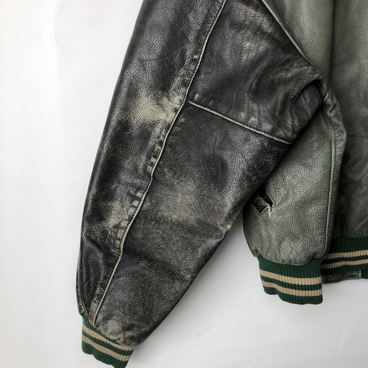 古着 90年代 Roots 中綿入り オールレザースタジャン バーシティ