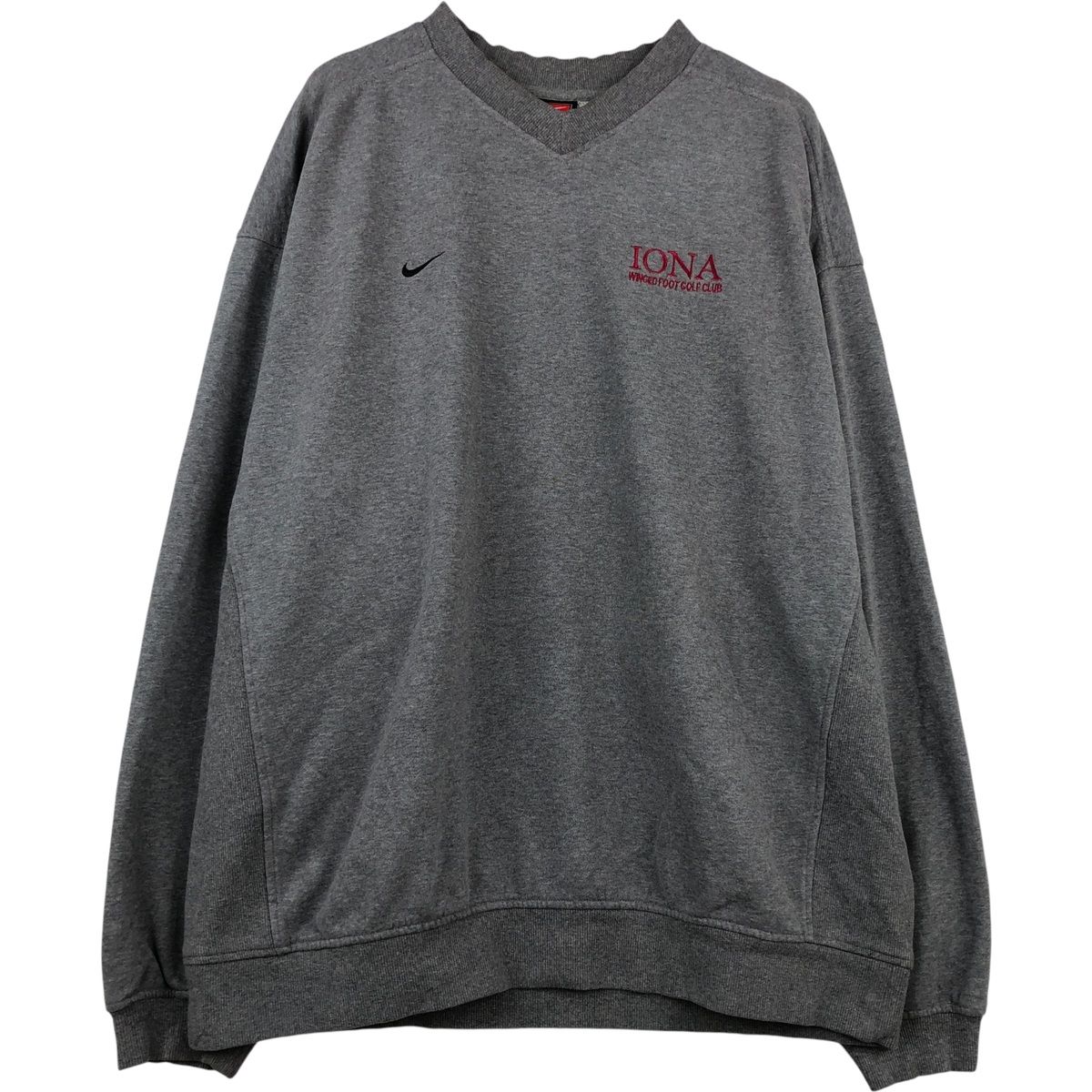 古着 ~00年代 ナイキ NIKE TEAM Vネック ワンポイントロゴスウェット 