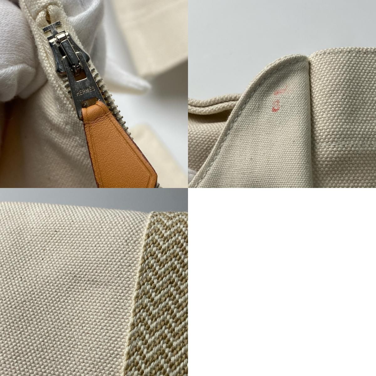 エルメス HERMES カンヌ MM キャンバス トートバッグ ポーチ付き 