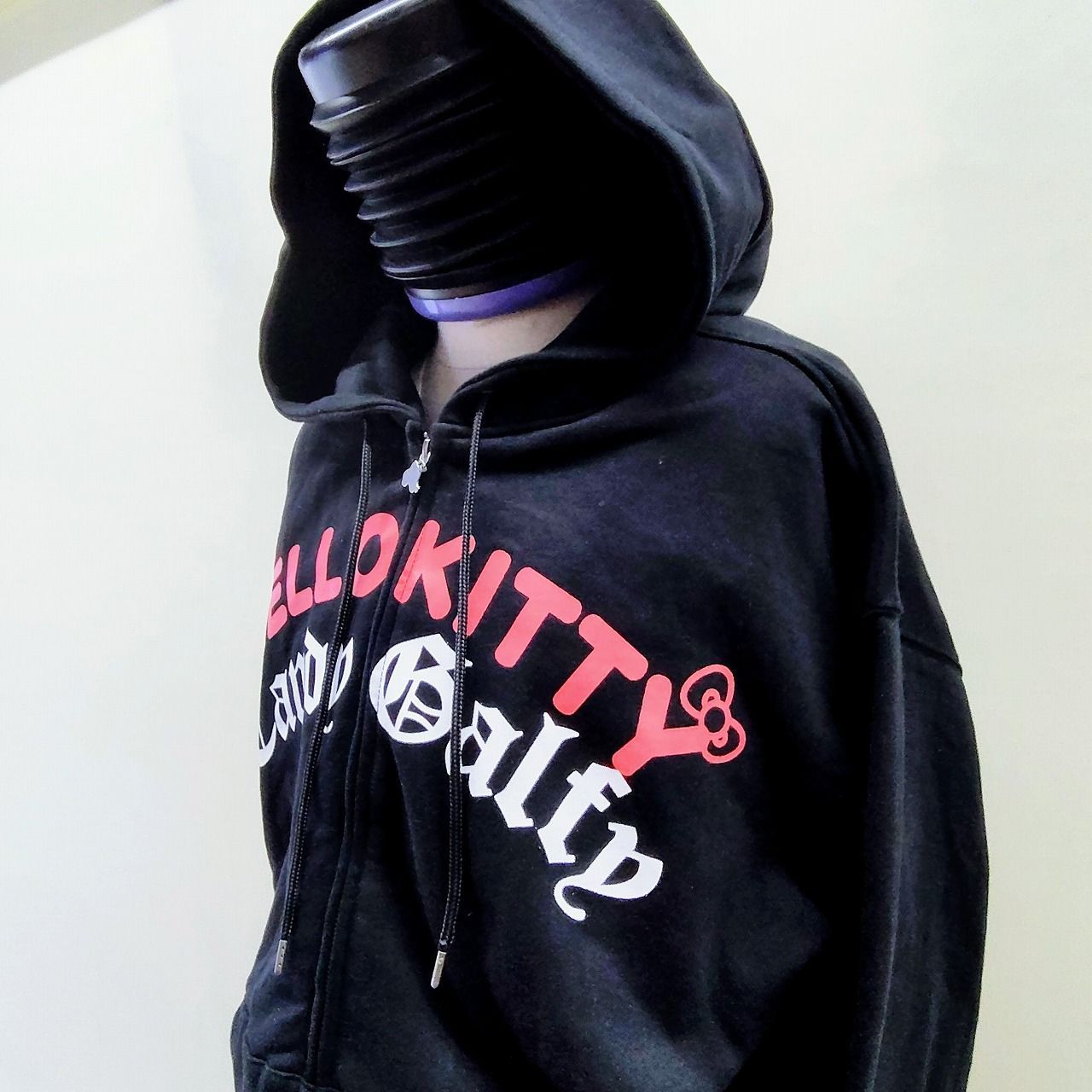 ガルフィー キティちゃんコラボ GALFY 仲良しパーカー 黒 L（中型犬 