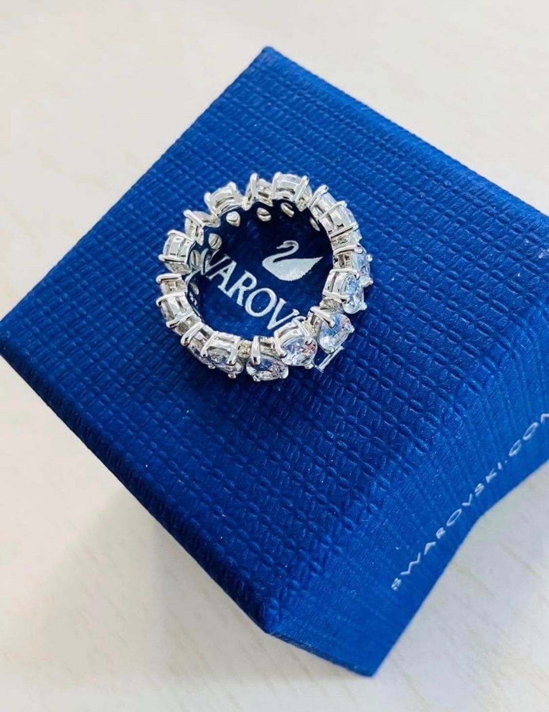 スワロフスキー Swarovski Vittore ドロップカット リング58号 指輪