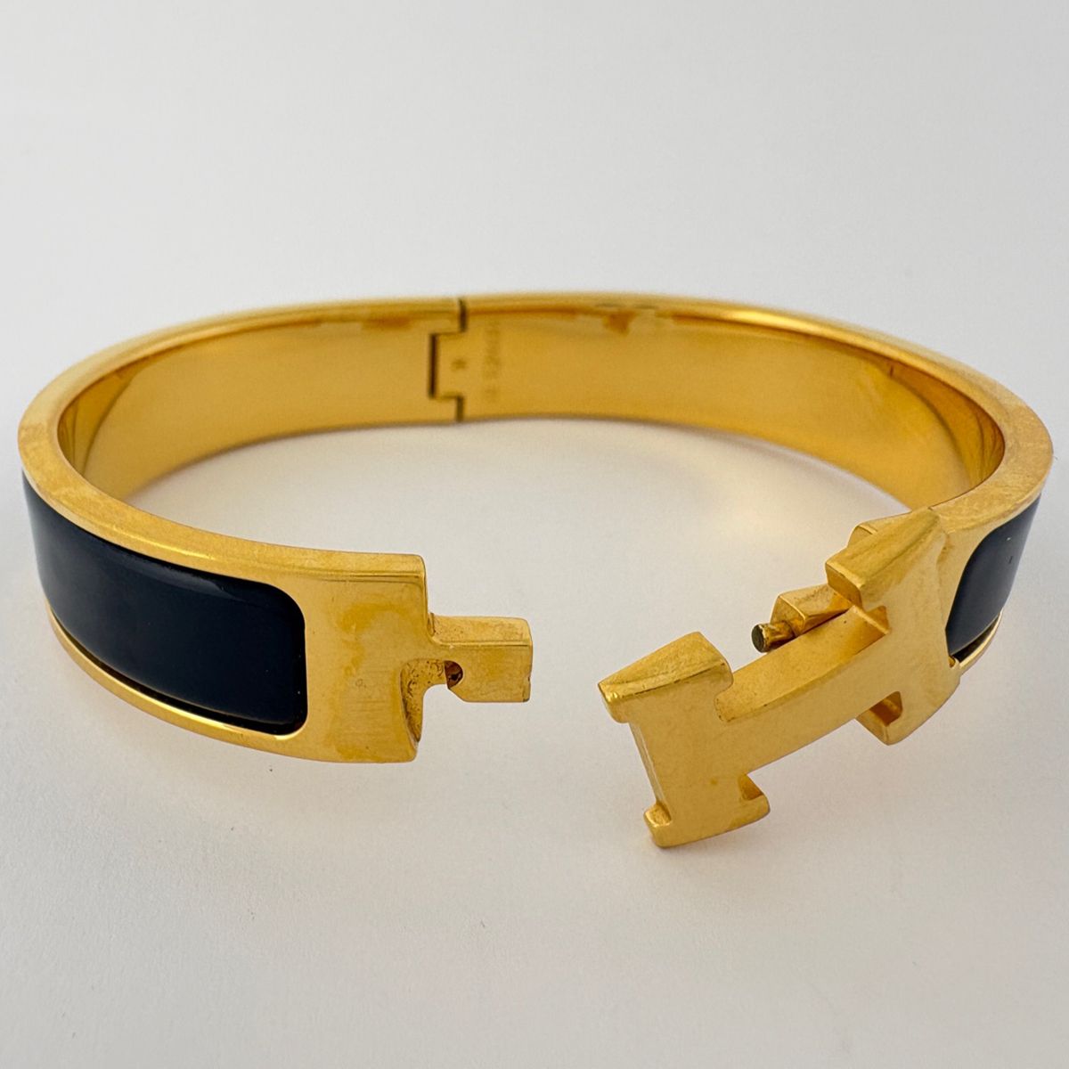 エルメス HERMES クリッククラックPM 腕輪 Hロゴ バングル GP ゴールド 