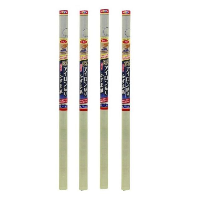 アサヒペン ＥＸアイロン貼りふすま紙 ９５ＣＭＸ１８０ＣＭ Ｎｏ．００９市松 4本セット