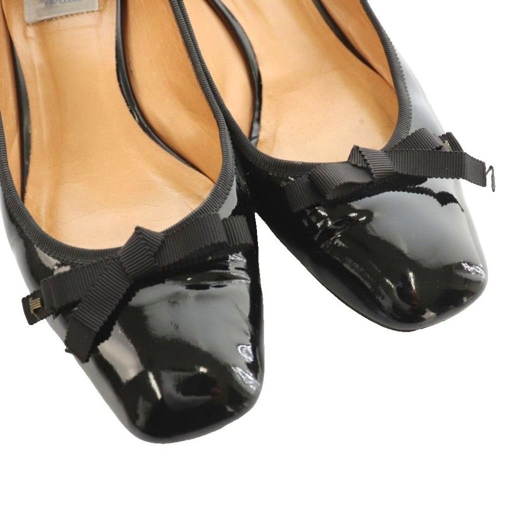 ランバンオンブルー LANVIN en Bleu スクエアトゥリボンモチーフ